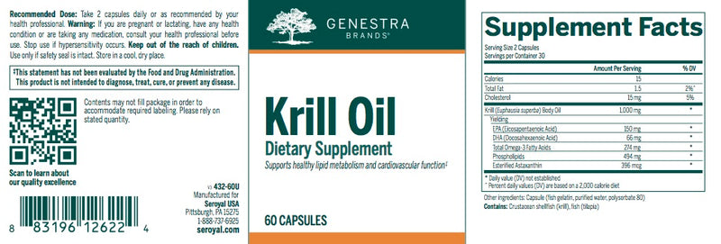 Krill Oil (60 caps) by Genestra Brands