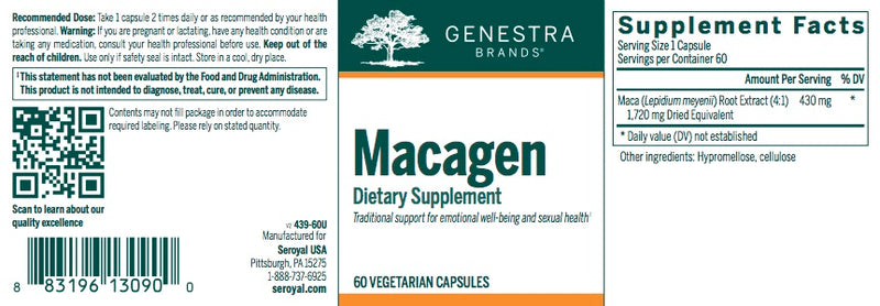Macagen (60 caps) by Genestra Brands