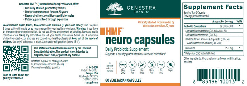HMF Neuro Capsules (60 caps) by Genestra Brands