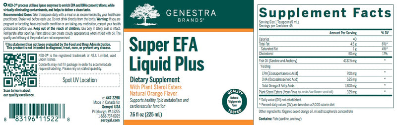 Super EFA Liquid Plus (225 ml) by Genestra Brands