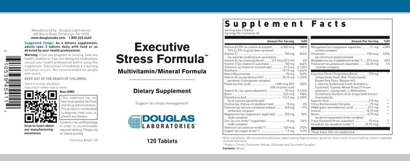 Executive Stress Formula (120 tabs) by Douglas Laboratories