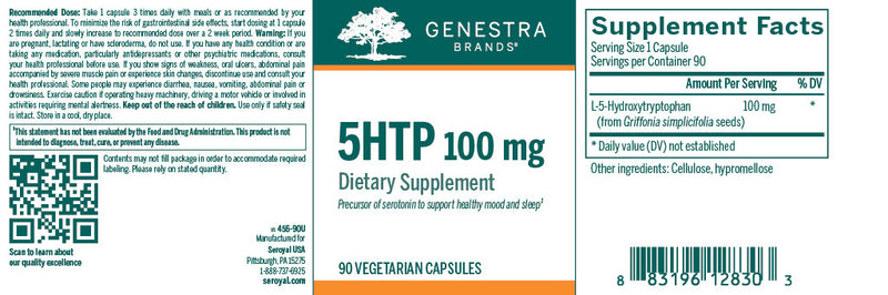 5HTP - 100 mg (90 caps) by Genestra Brands