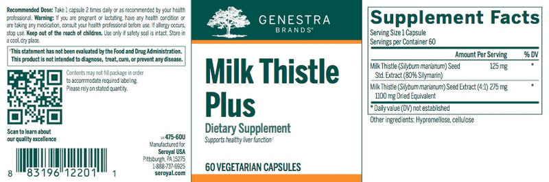 Milk Thistle Plus (60 caps) by Genestra Brands