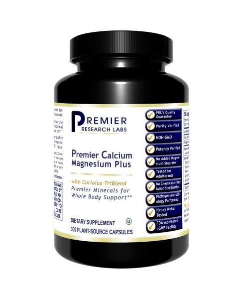 Calcium Magnesium Plus, Premier  (Coral Legend Plus) (300 caps) By Premier Research Labs