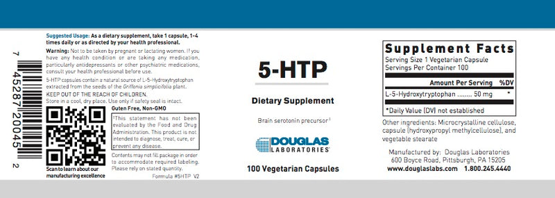 5-HTP (100 V-caps) Formula by Douglas Laboratories