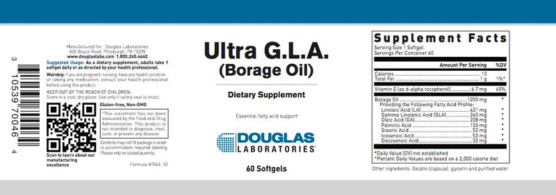 Ultra G.L.A. (Borage Oil) (60 softgel) by Douglas Laboratories