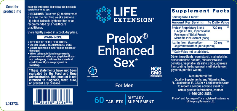 Prelox® Enhanced Sex 60 tablets by Life Extension