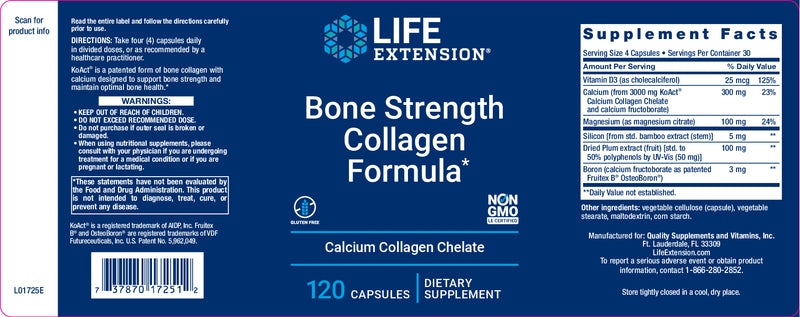 Bone Strength Collagen Formula 120 capsules by Life Extension