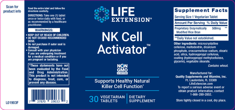 NK Cell Activator™200 mg, 30 vegetarian capsules by Life Extension