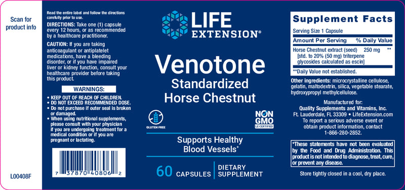 Venotone 60 caps by Life Extension