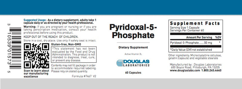 Pyridoxal-5-Phosphate (60 caps) by Douglas Laboratories