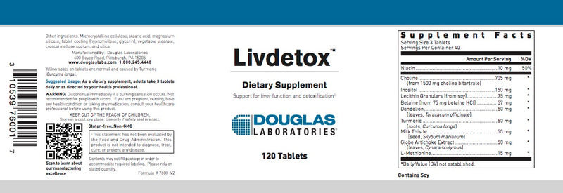 Livdetox (120 tabs) by Douglas Laboratories
