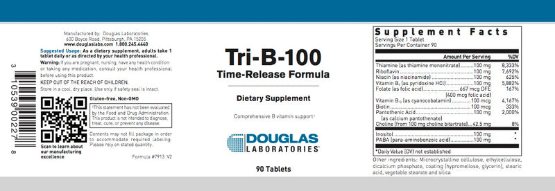 Tri-B-100 (90 tabs) by Douglas Laboratories