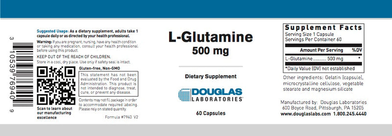 L-Glutamine (60 caps) by Douglas Laboratories