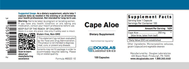 Cape Aloe (100 caps) by Douglas Laboratories