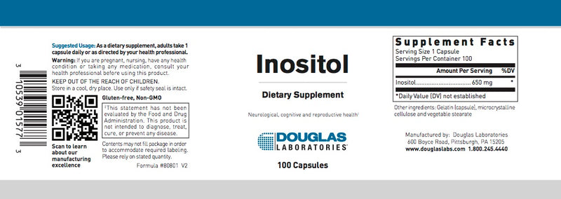 Inositol (100 caps) by Douglas Laboratories