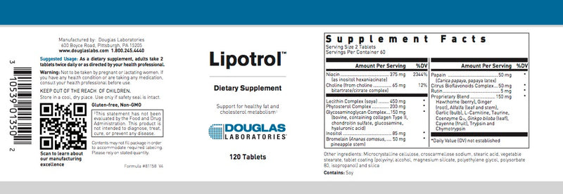 Lipotrol (120 tabs) by Douglas Laboratories