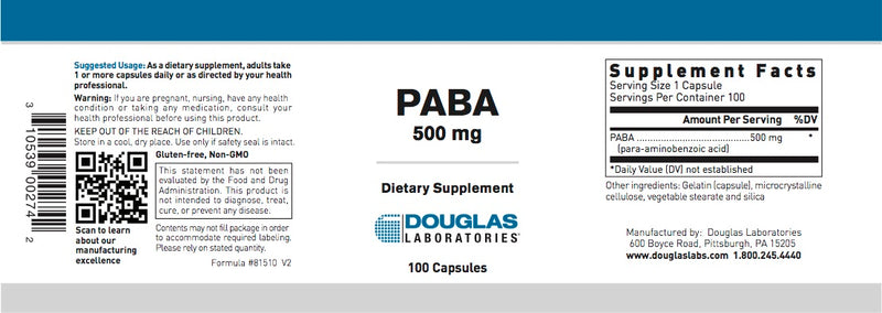 PABA (100 caps) by Douglas Laboratories