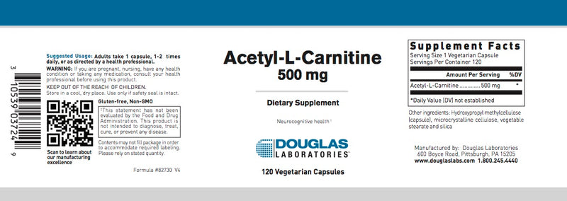 Acetyl-L-Carnitine (120 caps) by Douglas Laboratories