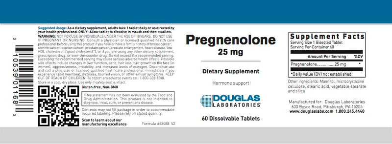 Pregnenolone (25 mg) (60 tabs) by Douglas Laboratories