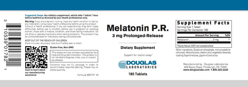 Melatonin P.R. (180 tabs ) by Douglas Laboratories