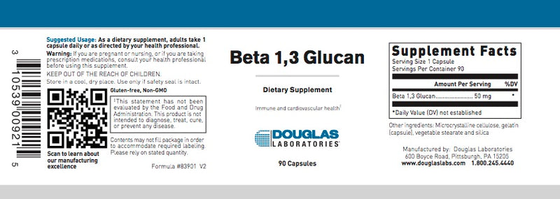 Beta 1,3 Glucan (90 caps) by Douglas Laboratories