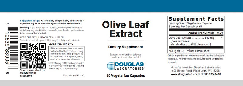 Olive Leaf Extract (60 V-caps) by Douglas Laboratories