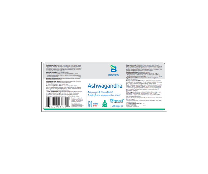 Ashwaganda 120 capsules by BioMed