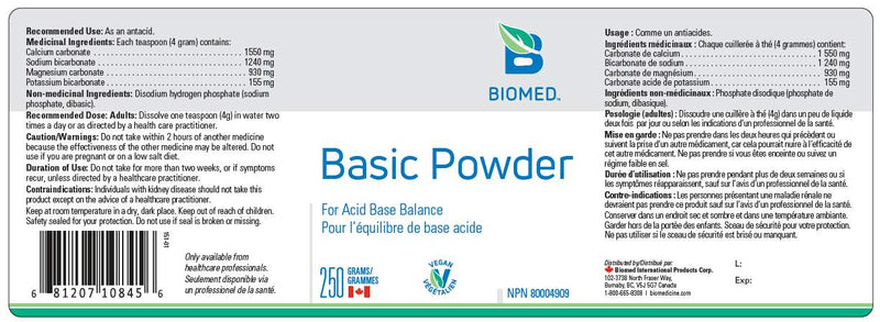 Basic Powder 250 grams by BioMed