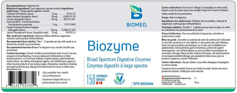 Biozyme 150 capsules by BioMed