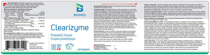 Clearizyme 180 capsules by BioMed