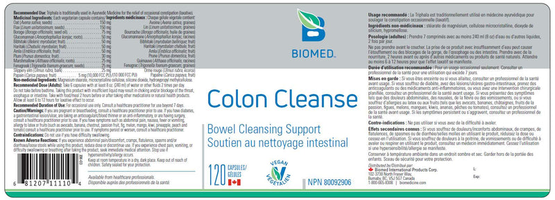 Colon Cleanse 120 capsules by BioMed