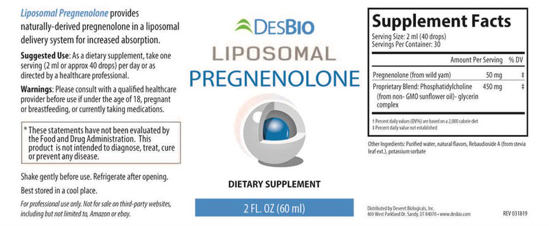 Liposomal Pregnenolone by Desbio
