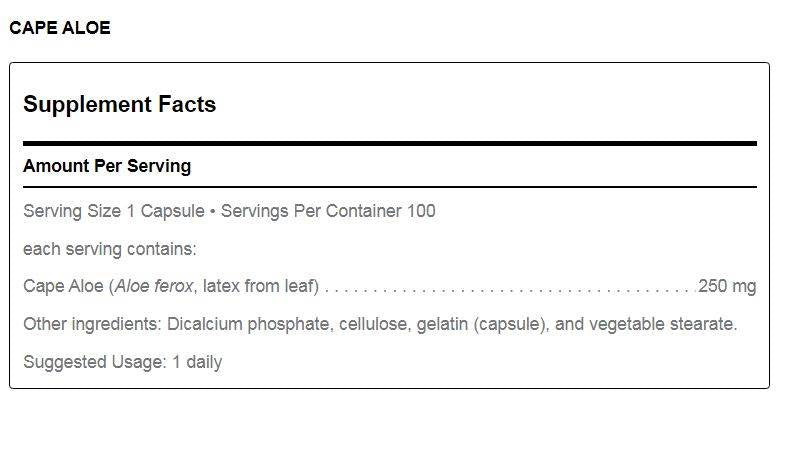Cape Aloe (100 caps) by Douglas Laboratories