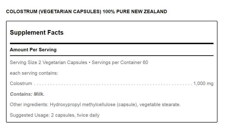 Colostrum 100% Pure New Zealand (120 V-caps) by Douglas Laboratories