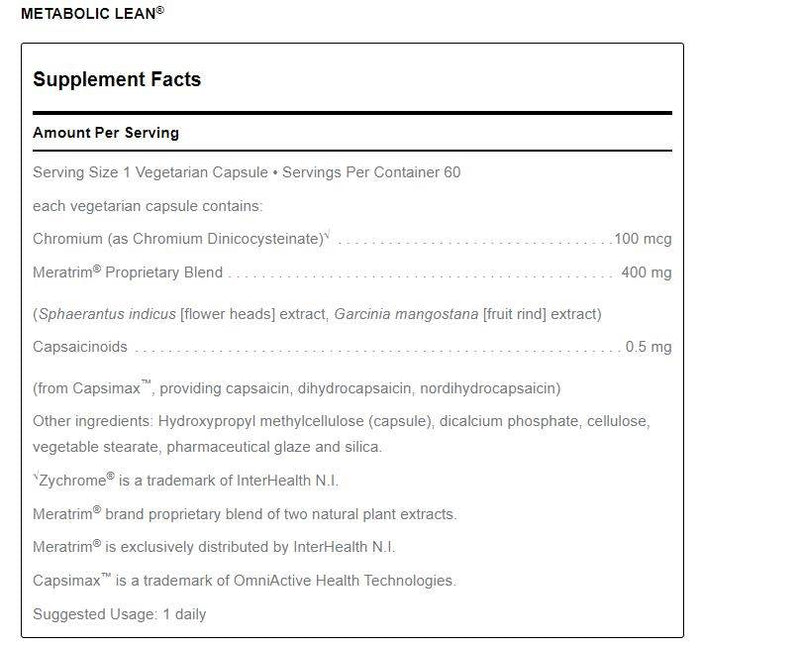 Metabolic Lean (60 V-caps) by Douglas Laboratories