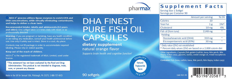 DHA FPFO (90 caps) by Pharmax