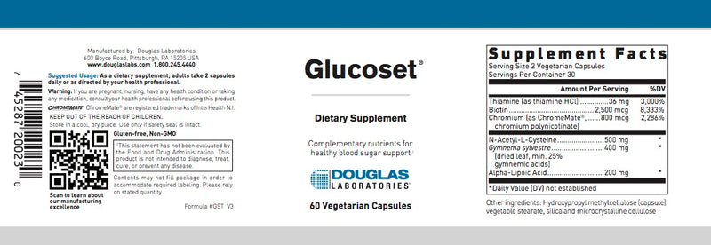 Glucoset (60 V-caps) by Douglas Laboratories
