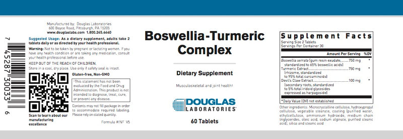 Boswellia-Turmeric Complex (60 tablets) by Douglas Laboratories