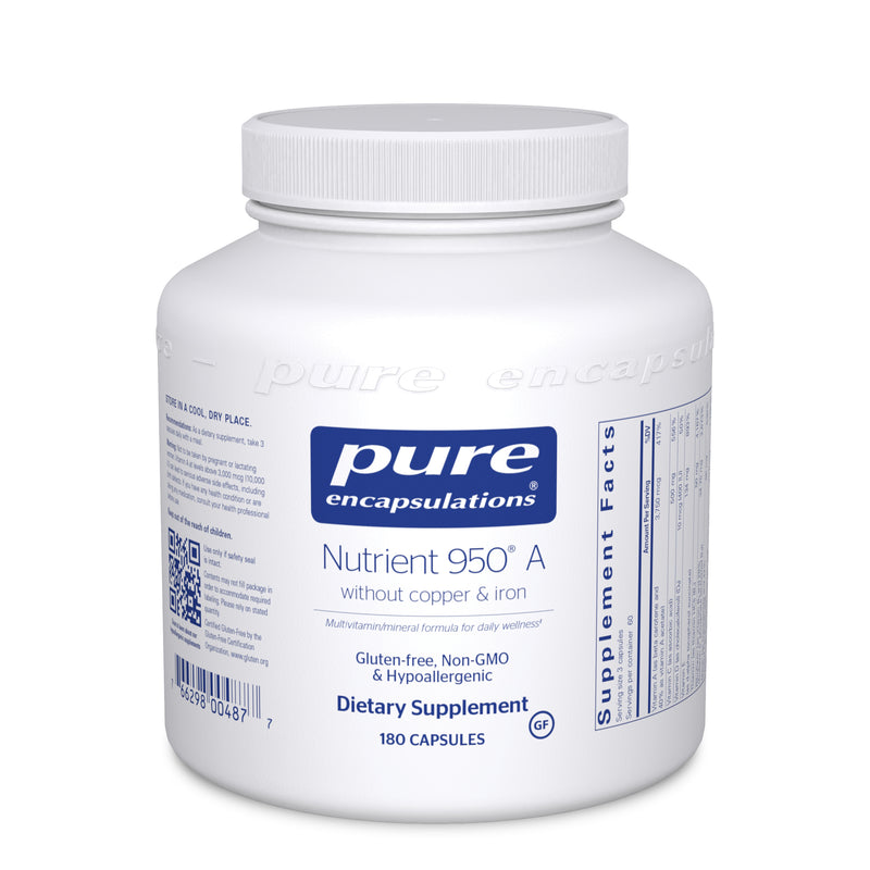 Nutrient 950 With A W/O Cu & Fe 180 caps  by Pure Encapsulations