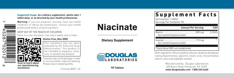 Niacinate (90 tabs) by Douglas Laboratories
