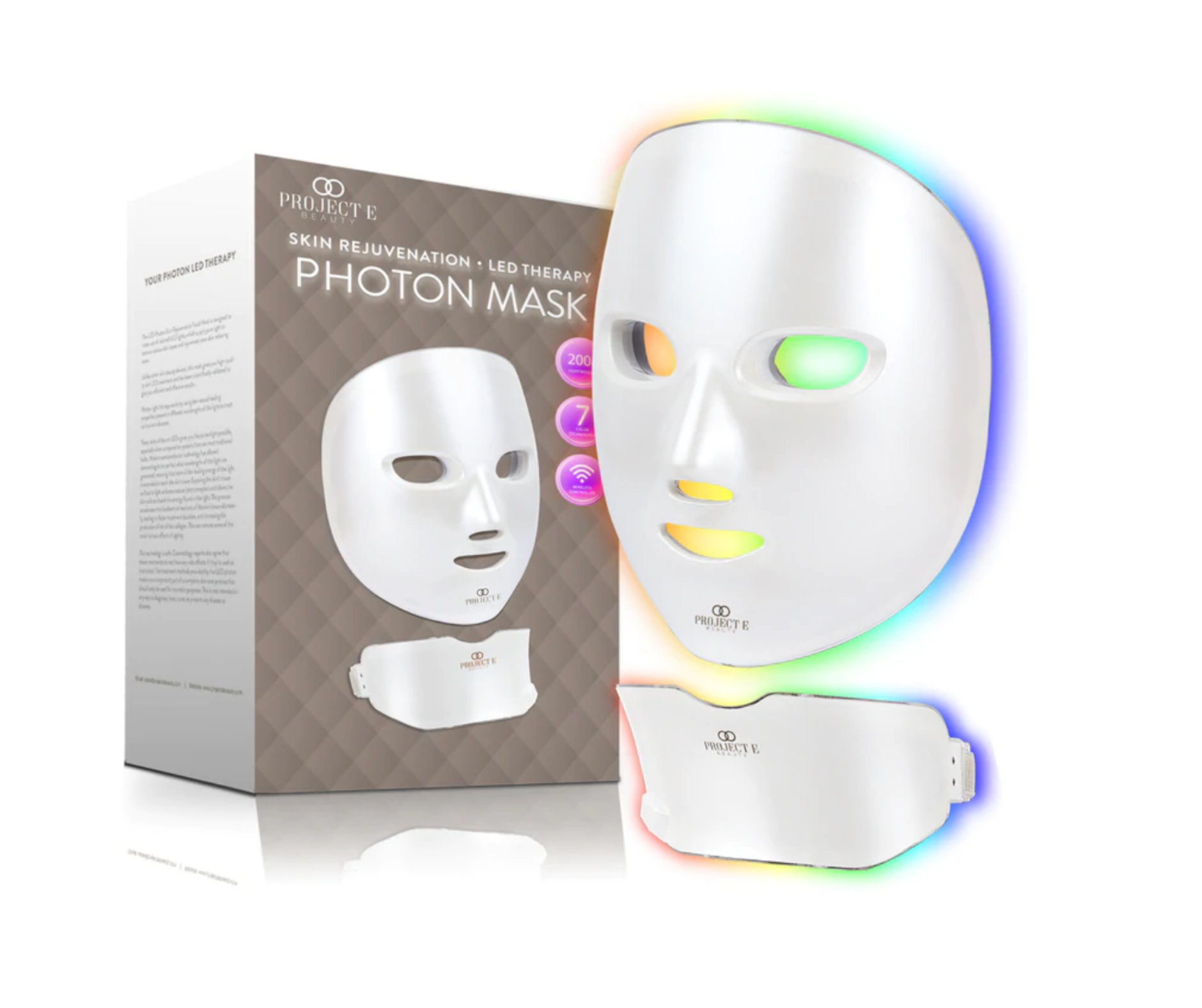 LightAura Plus | LED Face & Neck Mask by Project E - Natural