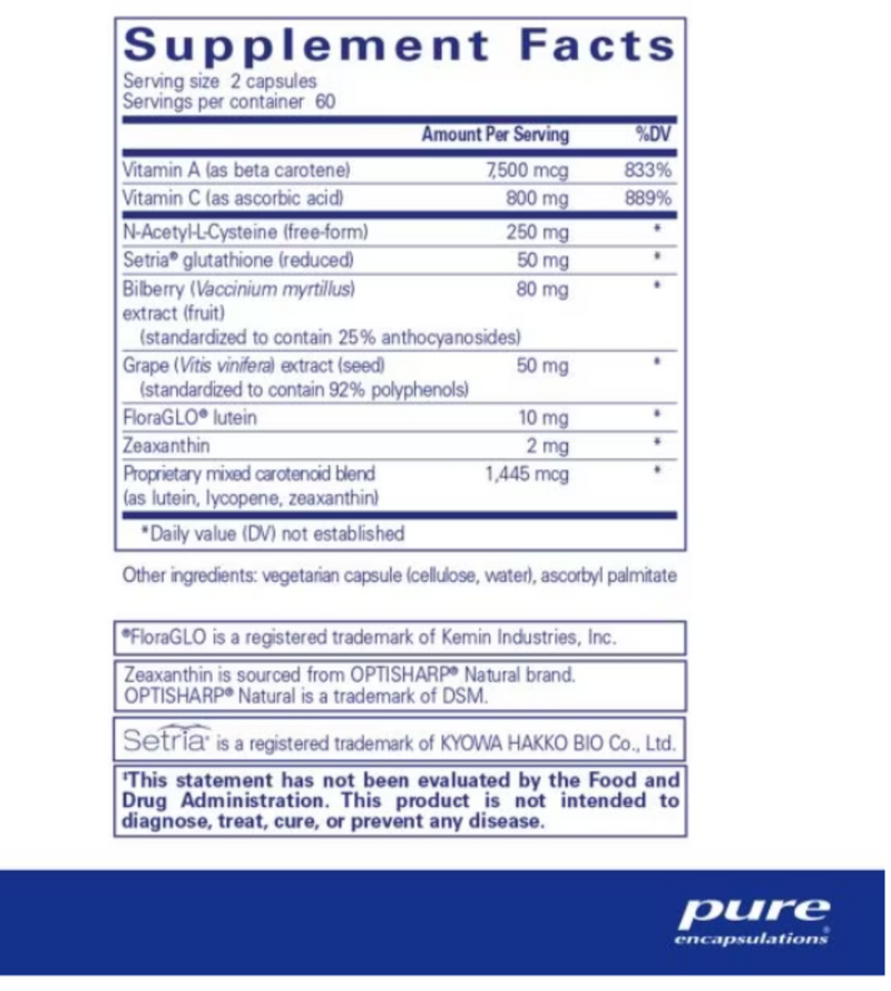 Macular Support Formula* 120 caps  by Pure Encapsulations