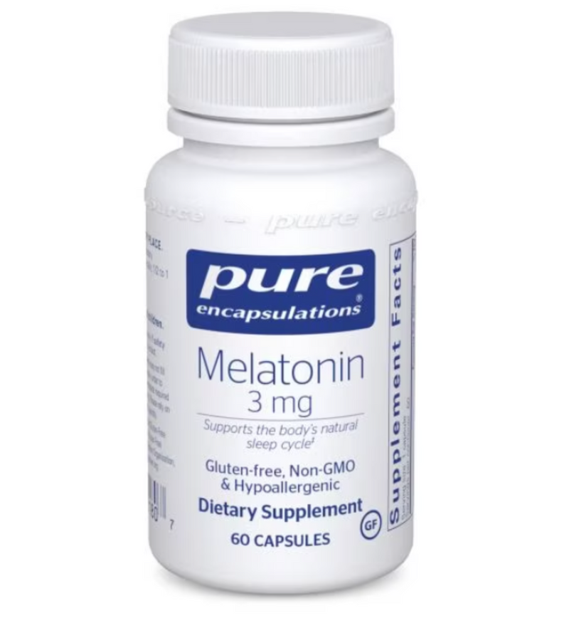 Melatonin 3 Mg. 60 caps  By Pure Encapsulations
