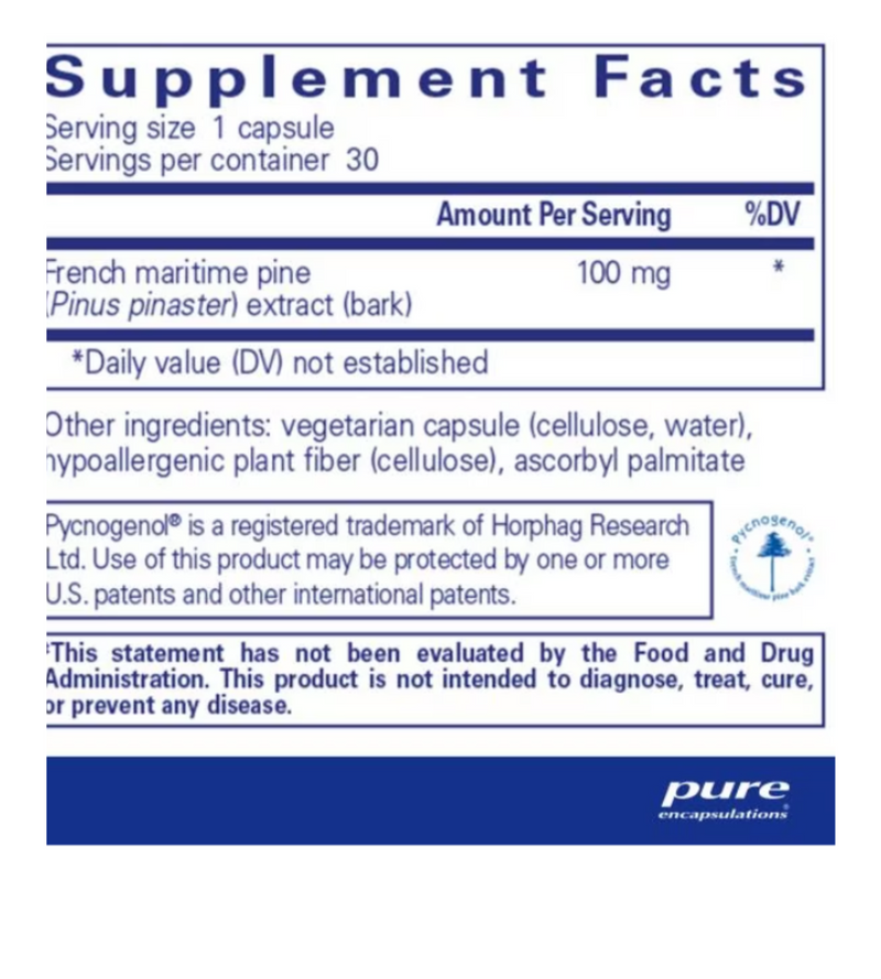 Pycnogenol 100 Mg. 30 caps  by Pure Encapsulations