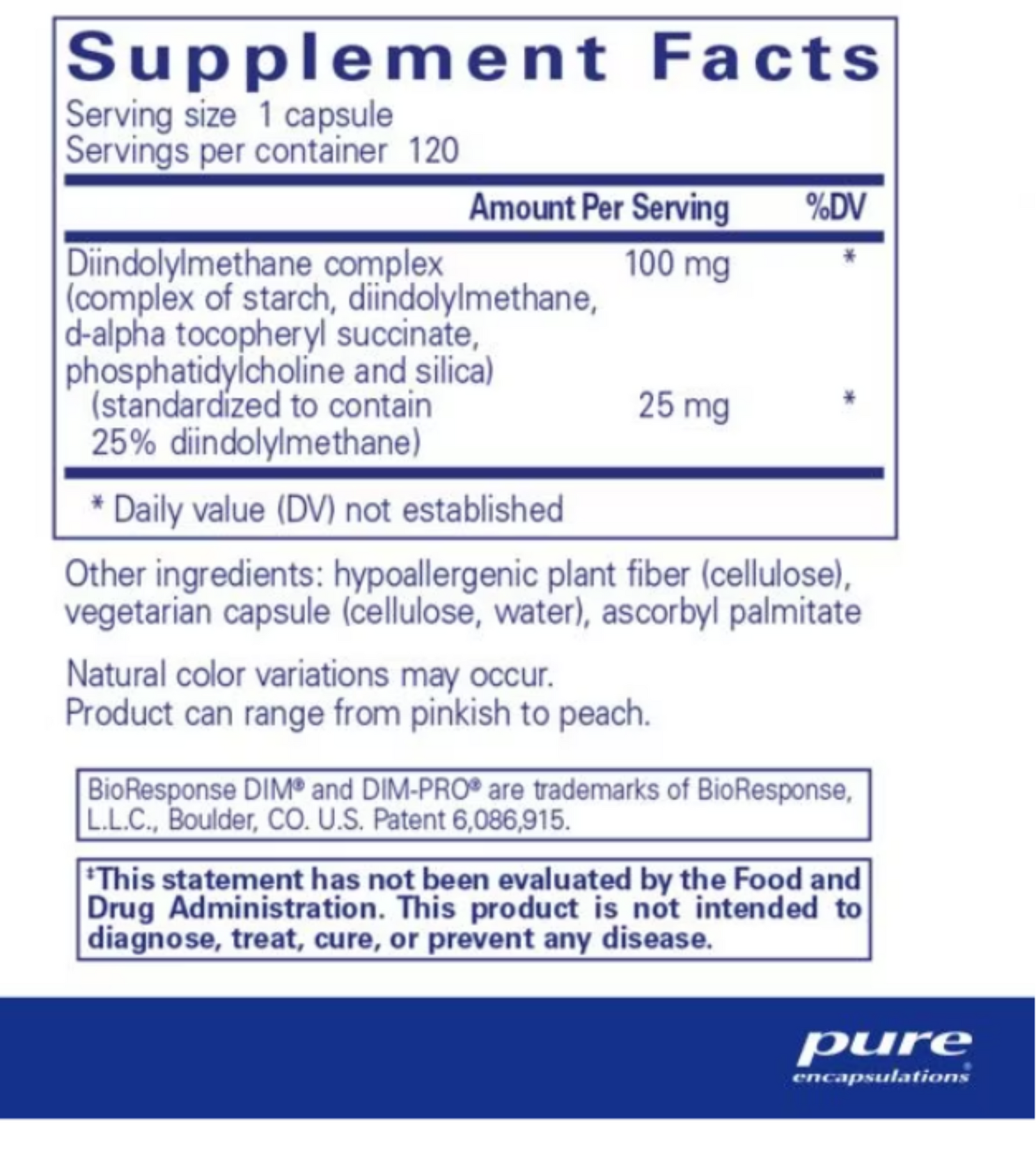 Dim Pure DIM-Pro 100 120 caps by Pure Encapsulations - Natural Healing House