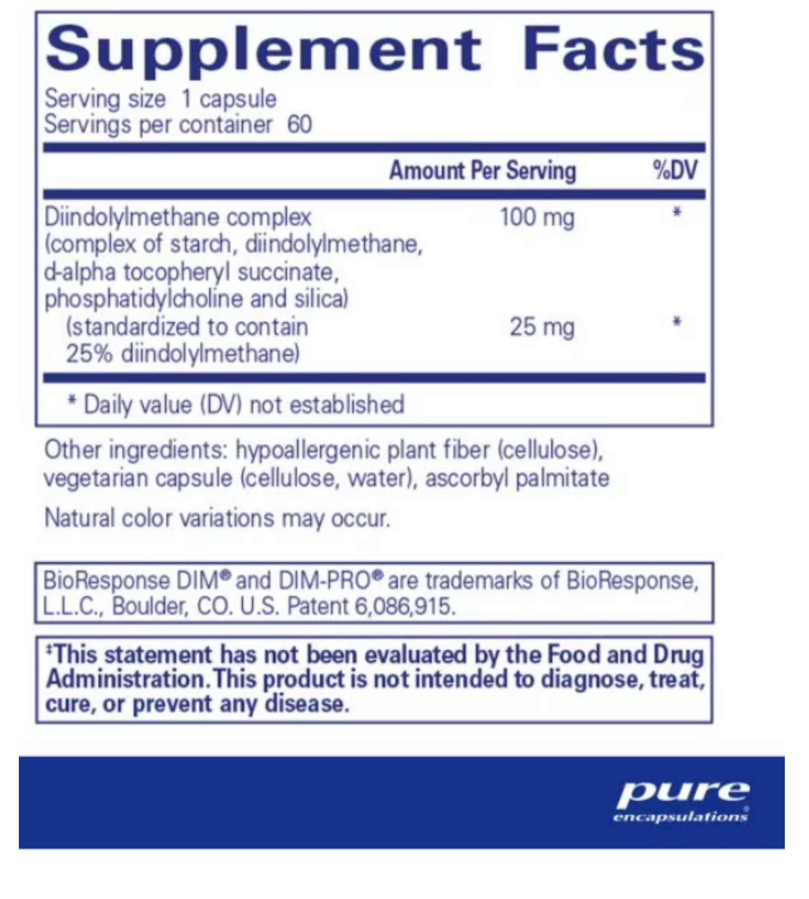 DIM-Pro 100 60 caps By Pure Encapsulations - Natural Healing House