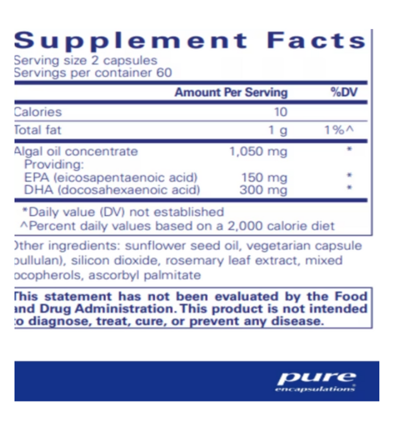 EPA/DHA Vegetarian 120 caps by Pure Encapsulations