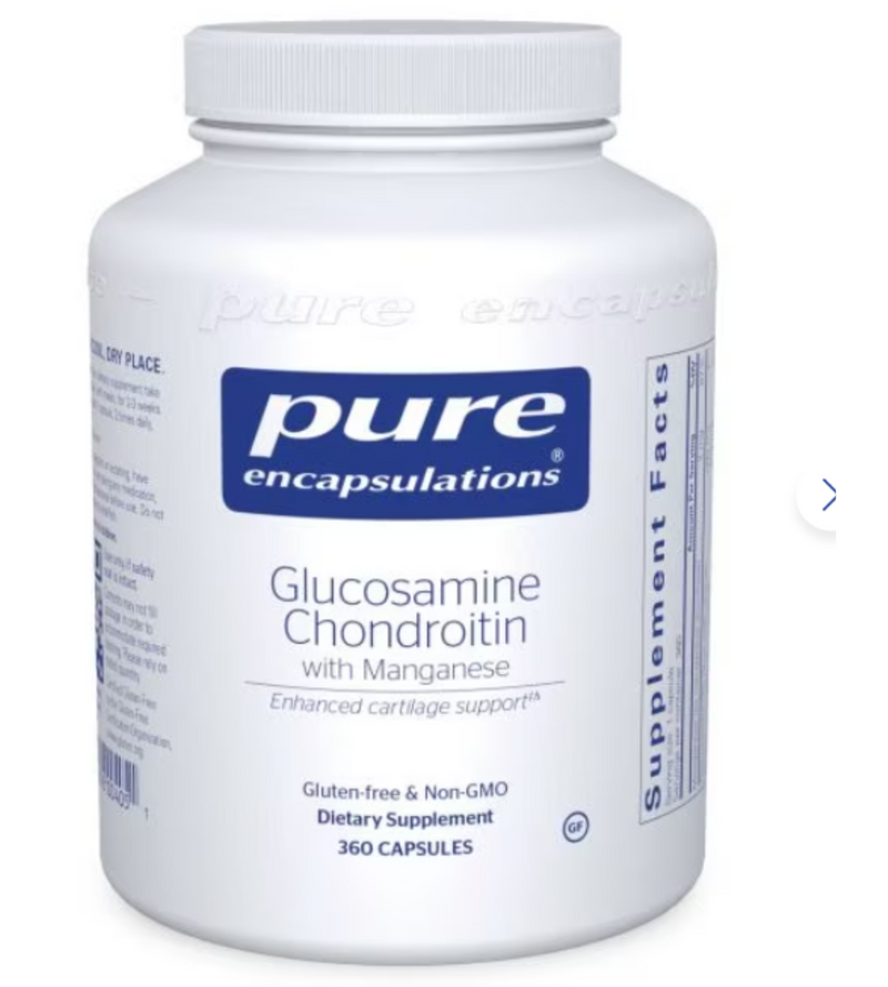 Glucosamine Chondroitin W/ Manganese 360 caps  By Pure Encapsulations