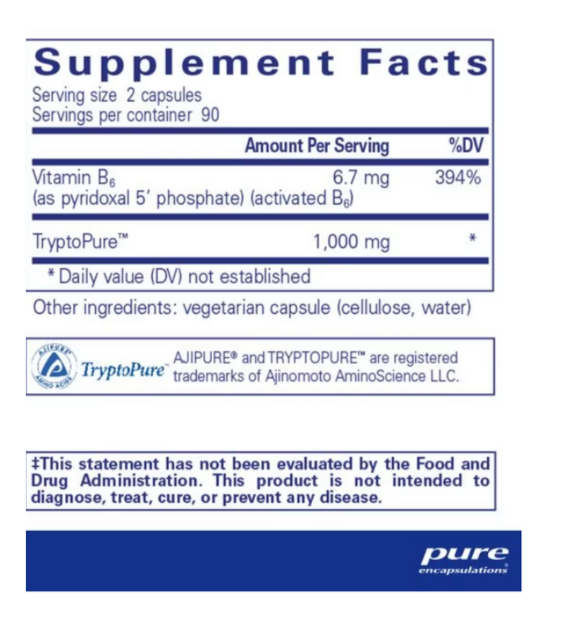L-Tryptophan 180 caps by Pure Encapsulations